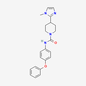 molecular formula C22H24N4O2 B5680934 4-(1-methyl-1H-imidazol-2-yl)-N-(4-phenoxyphenyl)-1-piperidinecarboxamide 