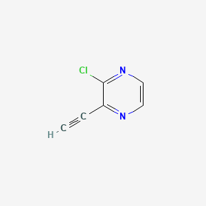 molecular formula C6H3ClN2 B568095 2-Chloro-3-ethynylpyrazine CAS No. 1374115-59-9