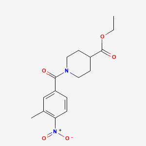 molecular formula C16H20N2O5 B5680955 ethyl 1-(3-methyl-4-nitrobenzoyl)-4-piperidinecarboxylate 