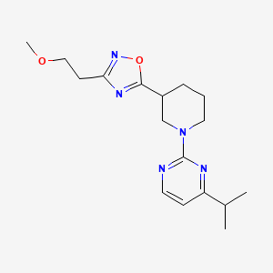 molecular formula C17H25N5O2 B5680959 4-isopropyl-2-{3-[3-(2-methoxyethyl)-1,2,4-oxadiazol-5-yl]piperidin-1-yl}pyrimidine 