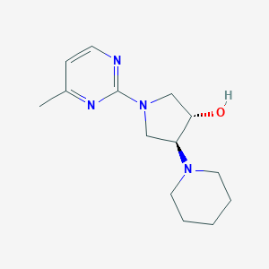 (3S*,4S*)-1-(4-methylpyrimidin-2-yl)-4-piperidin-1-ylpyrrolidin-3-ol