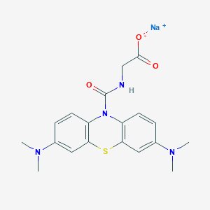 molecular formula C19H22N4NaO3S B568101 2-(3,7-双(二甲氨基)-10H-吩噻嗪-10-甲酰氨基)乙酸钠 CAS No. 115871-18-6