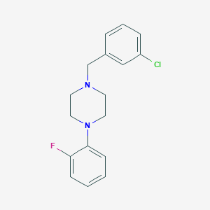 molecular formula C17H18ClFN2 B5681033 1-(3-chlorobenzyl)-4-(2-fluorophenyl)piperazine 