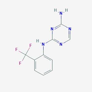 molecular formula C10H8F3N5 B5681035 N-[2-(trifluoromethyl)phenyl]-1,3,5-triazine-2,4-diamine 