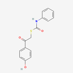 molecular formula C15H13NO3S B5681040 S-[2-(4-hydroxyphenyl)-2-oxoethyl] phenylthiocarbamate 