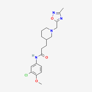molecular formula C19H25ClN4O3 B5681053 N-(3-chloro-4-methoxyphenyl)-3-{1-[(3-methyl-1,2,4-oxadiazol-5-yl)methyl]piperidin-3-yl}propanamide 