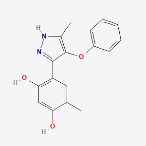 4-ethyl-6-(5-methyl-4-phenoxy-1H-pyrazol-3-yl)-1,3-benzenediol