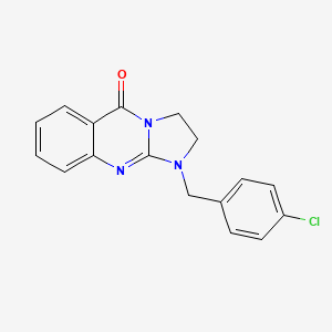 molecular formula C17H14ClN3O B5681131 1-(4-chlorobenzyl)-2,3-dihydroimidazo[2,1-b]quinazolin-5(1H)-one 