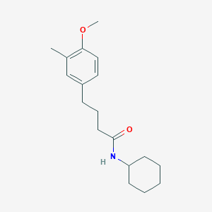 molecular formula C18H27NO2 B5681158 N-cyclohexyl-4-(4-methoxy-3-methylphenyl)butanamide 