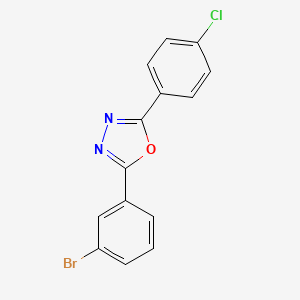 molecular formula C14H8BrClN2O B5681164 2-(3-bromophenyl)-5-(4-chlorophenyl)-1,3,4-oxadiazole 