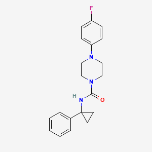 molecular formula C20H22FN3O B5681176 4-(4-fluorophenyl)-N-(1-phenylcyclopropyl)piperazine-1-carboxamide 