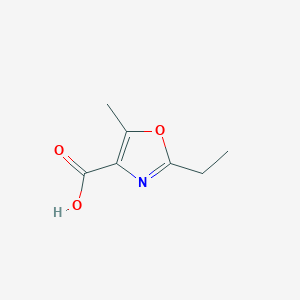 molecular formula C7H9NO3 B056812 2-Ethyl-5-methyl-1,3-oxazole-4-carboxylic acid CAS No. 113366-77-1