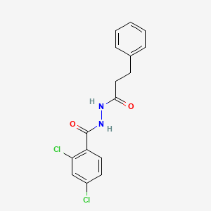 molecular formula C16H14Cl2N2O2 B5681211 2,4-dichloro-N'-(3-phenylpropanoyl)benzohydrazide 