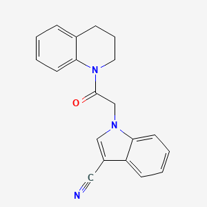molecular formula C20H17N3O B5681212 1-[2-(3,4-dihydro-1(2H)-quinolinyl)-2-oxoethyl]-1H-indole-3-carbonitrile 