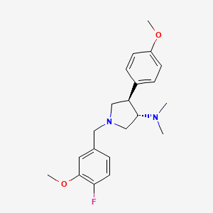 molecular formula C21H27FN2O2 B5681225 (3S*,4R*)-1-(4-fluoro-3-methoxybenzyl)-4-(4-methoxyphenyl)-N,N-dimethylpyrrolidin-3-amine 