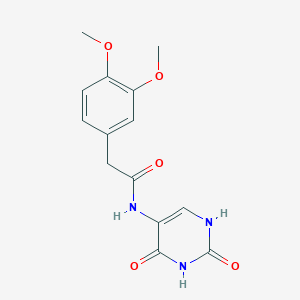 molecular formula C14H15N3O5 B5681257 2-(3,4-dimethoxyphenyl)-N-(2,4-dioxo-1,2,3,4-tetrahydro-5-pyrimidinyl)acetamide 
