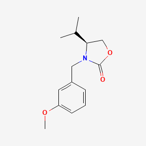 molecular formula C14H19NO3 B5681285 (4S)-4-isopropyl-3-(3-methoxybenzyl)-1,3-oxazolidin-2-one 