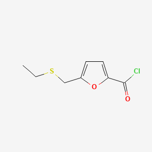 molecular formula C8H9ClO2S B568129 5-[(Ethylsulfanyl)methyl]furan-2-carbonyl chloride CAS No. 118800-45-6