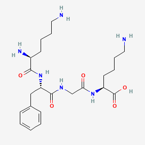 molecular formula C23H38N6O5 B568130 H-Lys-Phe-Gly-Lys-OH CAS No. 114577-12-7