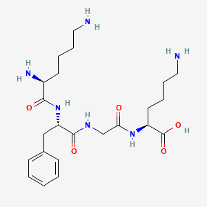 molecular formula C23H38N6O5 B568130 H-赖-苯丙氨酸-甘氨酸-赖-OH CAS No. 114577-12-7