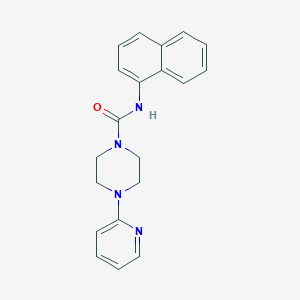 molecular formula C20H20N4O B5681331 N-1-naphthyl-4-(2-pyridinyl)-1-piperazinecarboxamide 