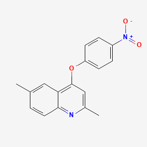 molecular formula C17H14N2O3 B5681353 2,6-dimethyl-4-(4-nitrophenoxy)quinoline 