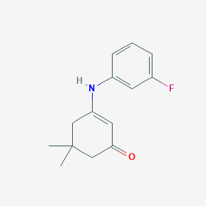 molecular formula C14H16FNO B5681377 3-[(3-fluorophenyl)amino]-5,5-dimethyl-2-cyclohexen-1-one 