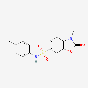 molecular formula C15H14N2O4S B5681422 3-methyl-N-(4-methylphenyl)-2-oxo-2,3-dihydro-1,3-benzoxazole-6-sulfonamide 