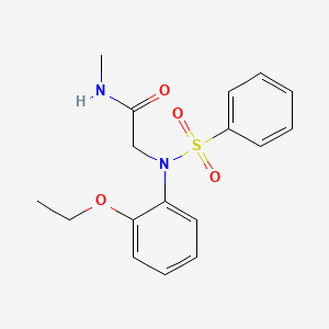 molecular formula C17H20N2O4S B5681426 N~2~-(2-ethoxyphenyl)-N~1~-methyl-N~2~-(phenylsulfonyl)glycinamide 