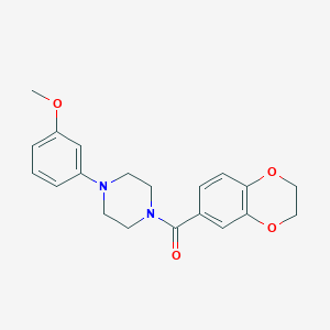 molecular formula C20H22N2O4 B5681428 1-(2,3-dihydro-1,4-benzodioxin-6-ylcarbonyl)-4-(3-methoxyphenyl)piperazine 