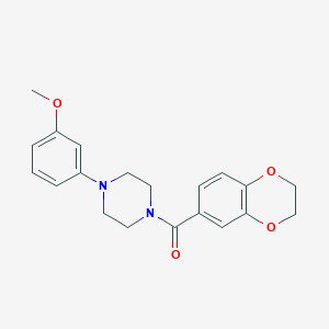 molecular formula C20H22N2O4 B5681428 1-(2,3-DIHYDRO-1,4-BENZODIOXINE-6-CARBONYL)-4-(3-METHOXYPHENYL)PIPERAZINE 