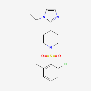 1-[(2-chloro-6-methylphenyl)sulfonyl]-4-(1-ethyl-1H-imidazol-2-yl)piperidine