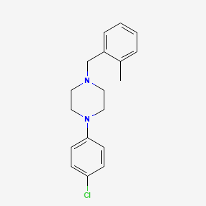molecular formula C18H21ClN2 B5681472 1-(4-chlorophenyl)-4-(2-methylbenzyl)piperazine 