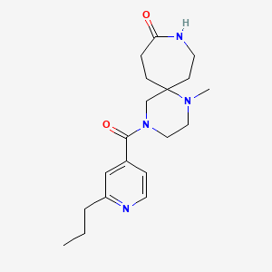 molecular formula C19H28N4O2 B5681492 1-methyl-4-(2-propylisonicotinoyl)-1,4,9-triazaspiro[5.6]dodecan-10-one 