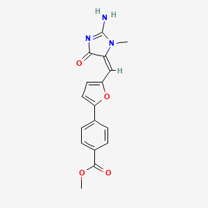methyl 4-{5-[(2-imino-3-methyl-5-oxo-4-imidazolidinylidene)methyl]-2-furyl}benzoate