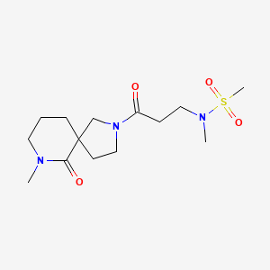 N-methyl-N-[3-(7-methyl-6-oxo-2,7-diazaspiro[4.5]dec-2-yl)-3-oxopropyl]methanesulfonamide
