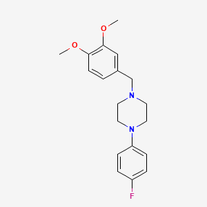molecular formula C19H23FN2O2 B5681539 1-(3,4-dimethoxybenzyl)-4-(4-fluorophenyl)piperazine 