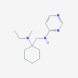 molecular formula C14H24N4 B5681569 N-({1-[ethyl(methyl)amino]cyclohexyl}methyl)pyrimidin-4-amine 