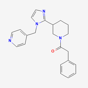 molecular formula C22H24N4O B5681574 4-({2-[1-(phenylacetyl)-3-piperidinyl]-1H-imidazol-1-yl}methyl)pyridine 