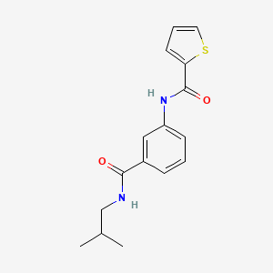 molecular formula C16H18N2O2S B5681579 N-{3-[(isobutylamino)carbonyl]phenyl}-2-thiophenecarboxamide 