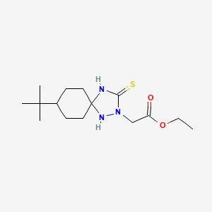molecular formula C15H27N3O2S B5681594 ethyl (8-tert-butyl-3-thioxo-1,2,4-triazaspiro[4.5]dec-2-yl)acetate 