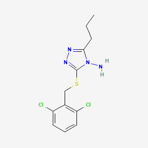 molecular formula C12H14Cl2N4S B5681603 3-[(2,6-dichlorobenzyl)thio]-5-propyl-4H-1,2,4-triazol-4-amine 