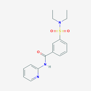 molecular formula C16H19N3O3S B5681606 3-[(diethylamino)sulfonyl]-N-2-pyridinylbenzamide 