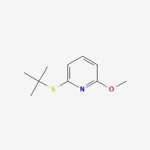 B568162 2-Methoxy-6-[(2-methyl-2-propanyl)sulfanyl]pyridine CAS No. 122734-04-7