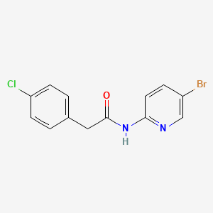 molecular formula C13H10BrClN2O B5681625 N-(5-bromo-2-pyridinyl)-2-(4-chlorophenyl)acetamide 