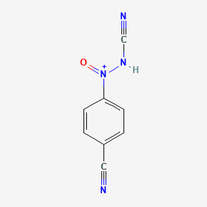 molecular formula C8H5N4O+ B568163 4-(Cyano-NNO-azoxy)benzonitrile CAS No. 114912-53-7