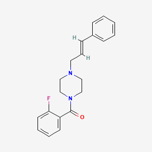 molecular formula C20H21FN2O B5681636 1-(2-fluorobenzoyl)-4-(3-phenyl-2-propen-1-yl)piperazine 