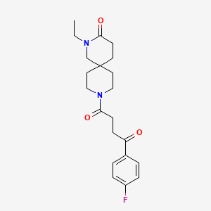 molecular formula C21H27FN2O3 B5681679 2-ethyl-9-[4-(4-fluorophenyl)-4-oxobutanoyl]-2,9-diazaspiro[5.5]undecan-3-one 