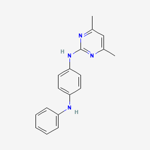 molecular formula C18H18N4 B5681699 (4-anilinophenyl)(4,6-dimethyl-2-pyrimidinyl)amine 