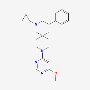 molecular formula C23H30N4O B5681703 2-cyclopropyl-9-(6-methoxy-4-pyrimidinyl)-4-phenyl-2,9-diazaspiro[5.5]undecane 